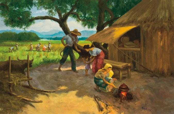 Amorsolo Fernando At Work in the Fields (1972) MutualArt