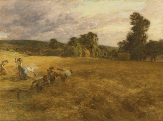 L'ORAGE EN MOISSON by Léon-Augustin L'Hermitte, 1906