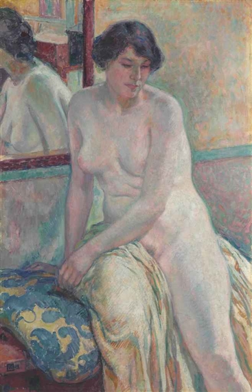 Vénitienne, I (Marcella) ou Le repos du modèle by Théo van Rysselberghe, 1912