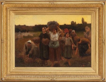 Breton Women at Close of Day by Frank C. Penfold