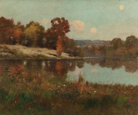 Delancey Walker Gill | Autumn Landscape with Pond | MutualArt