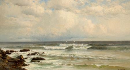 Summer Winds, Long Branch Beach, New Jersey by Francis A. Silva, 1883