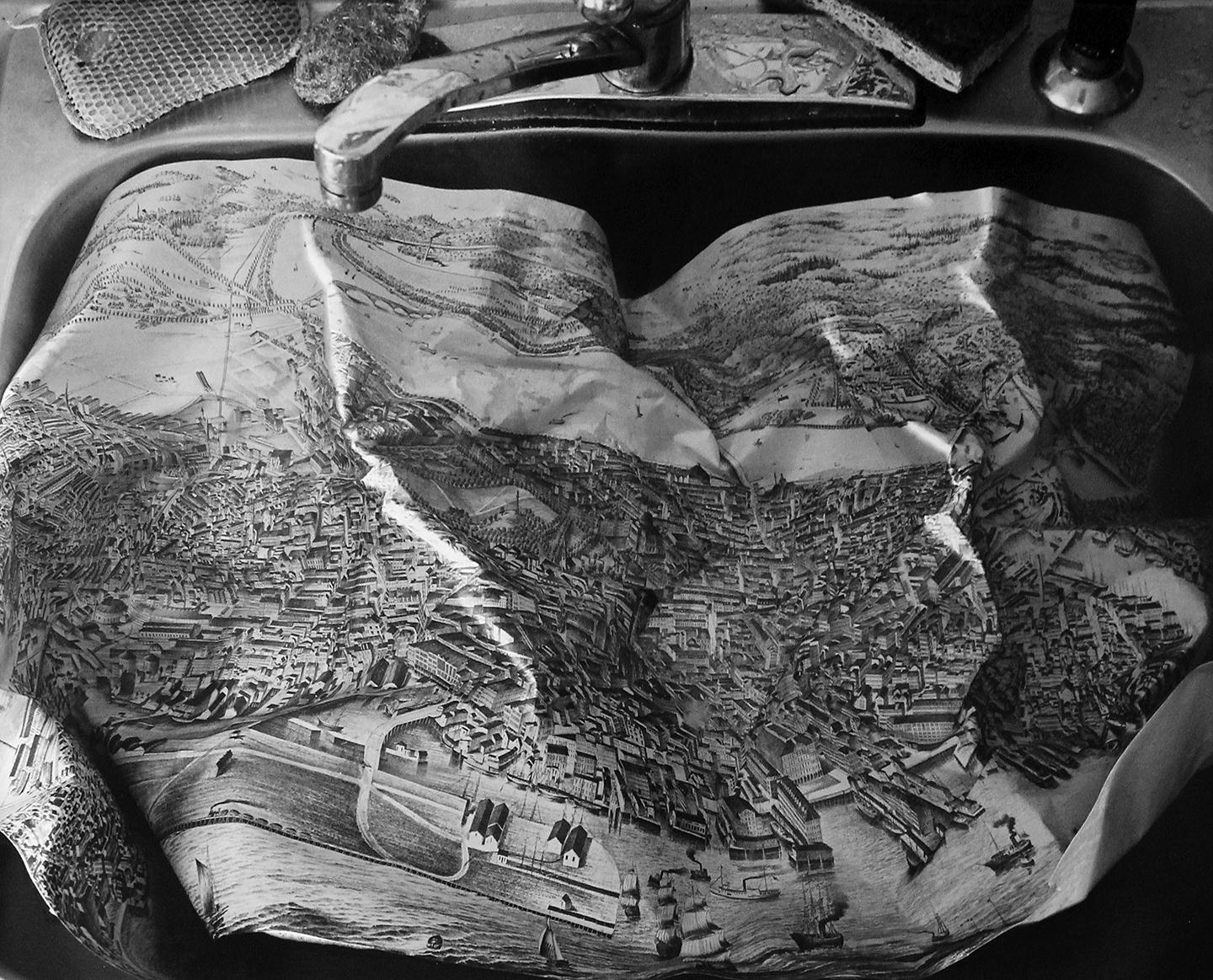 Abelardo Morell | Map in the Sink (1996) | MutualArt