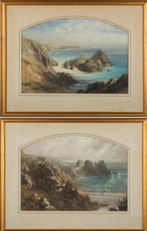 2 works; Kynance Cove; the Cornish Coast - Thomas Hart