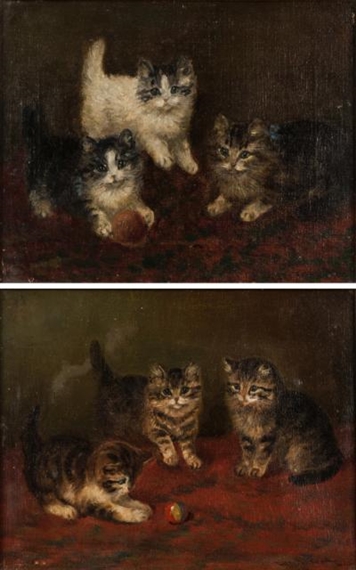 2 works; Kittens by Frederick French