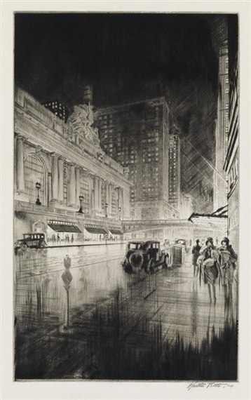 Grand Central, Night by Walter Ernest Tittle, circa 1930