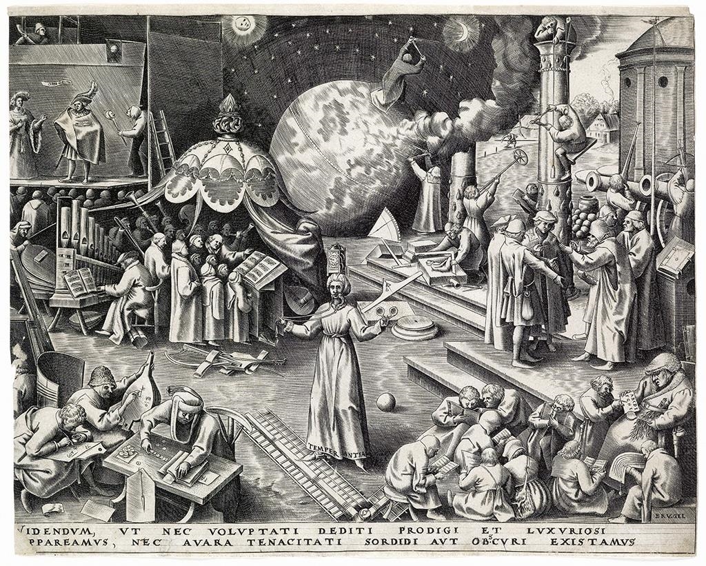 Artwork by Pieter Brueghel the Elder, Temperance, Made of Engraving