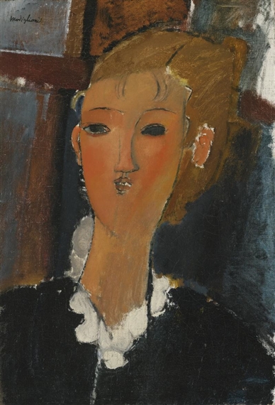 JEUNE FEMME À LA COLLERETTE by Amedeo Modigliani, 1915
