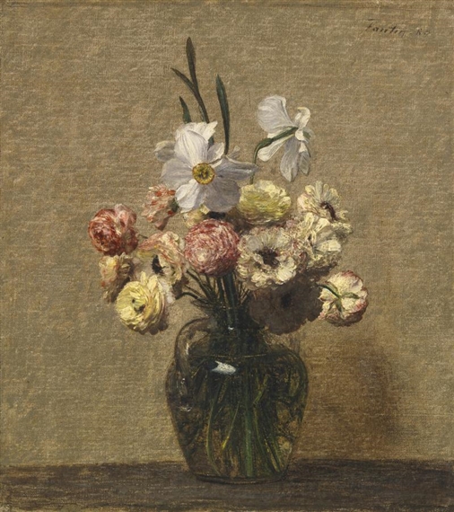 RENONCULES ET NARCISSES by Henri Fantin-Latour, 1880