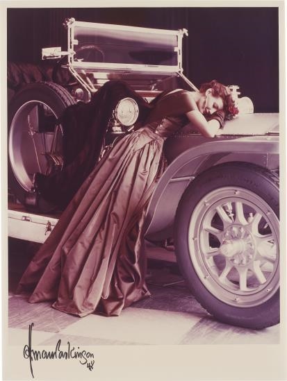 Wenda over the Rolls, Vogue by Norman Parkinson, 1950, printed later