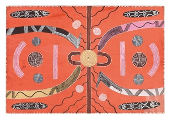 Two Men's Travelling Dreaming - Kaapa Tjampitjinpa