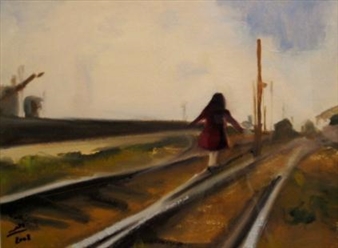 Girl with a Red Dress - Ruth Eliav