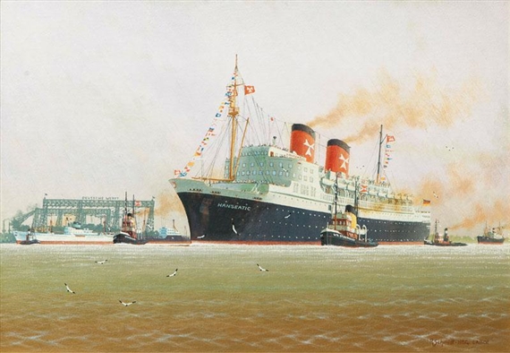 Returning from New York - The Hanseatic in the Port of Hamburg