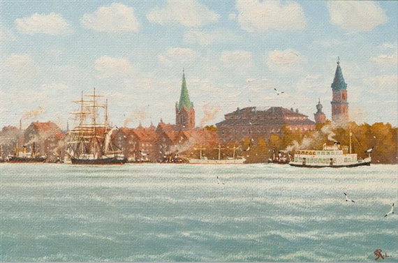 Panoramic View of the Port of Kiel