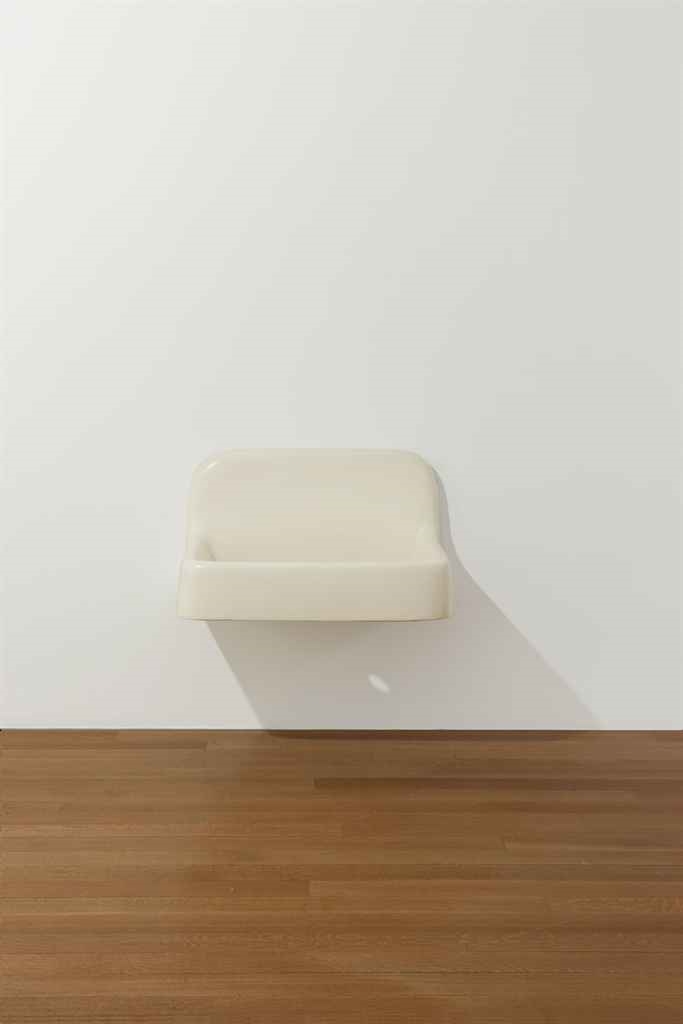 Artwork by Robert Gober, The Silent Sink, Made of plaster, wood and semi-gloss enamel paint