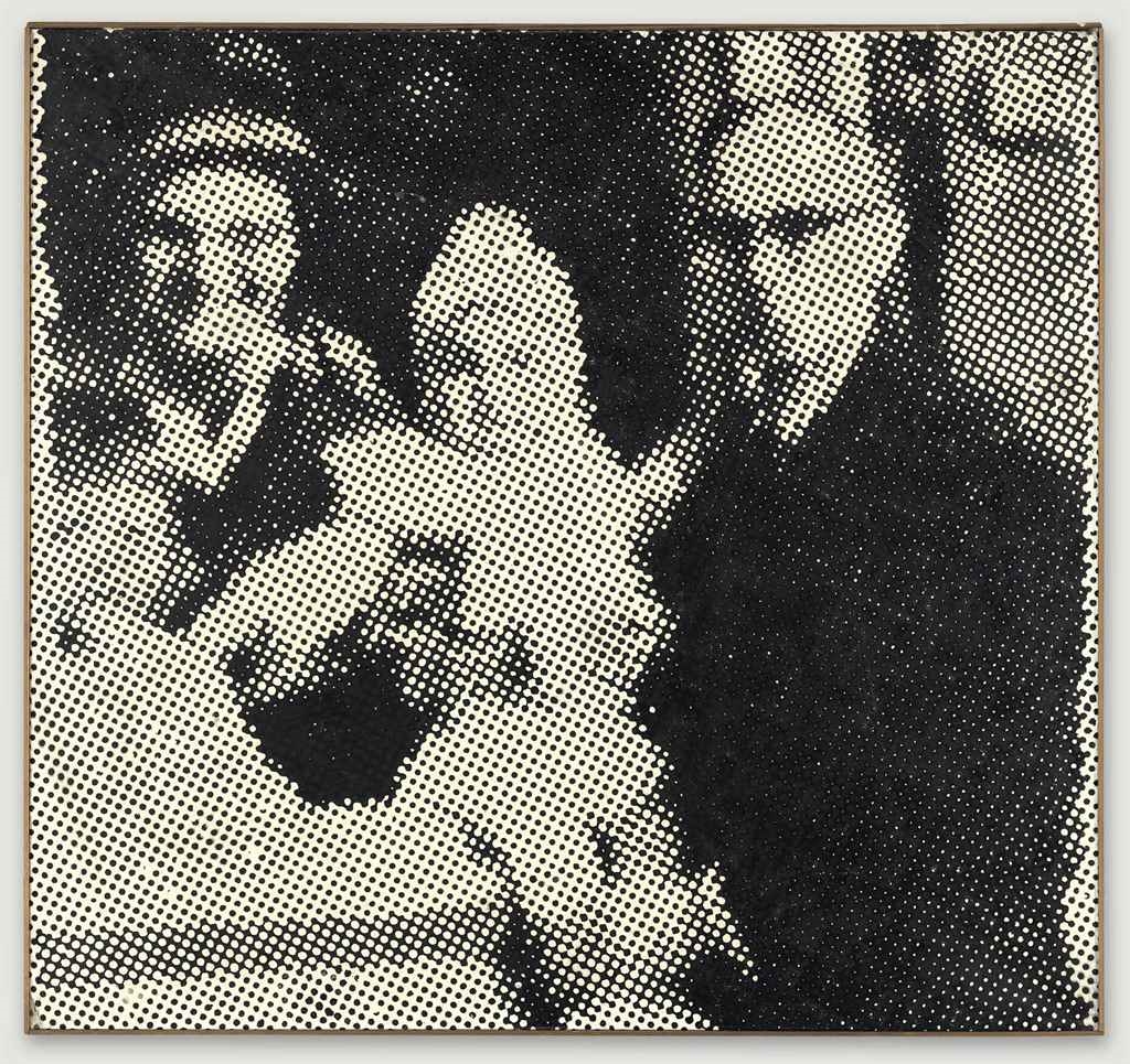 Artwork by Sigmar Polke, Familie II, Made of emulsion on canvas