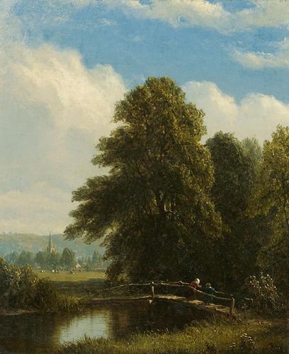 The Darent, Kent, England by Sanford Robinson Gifford, 1860