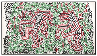 UNTITLED (DANCING DOGS) - Keith Haring