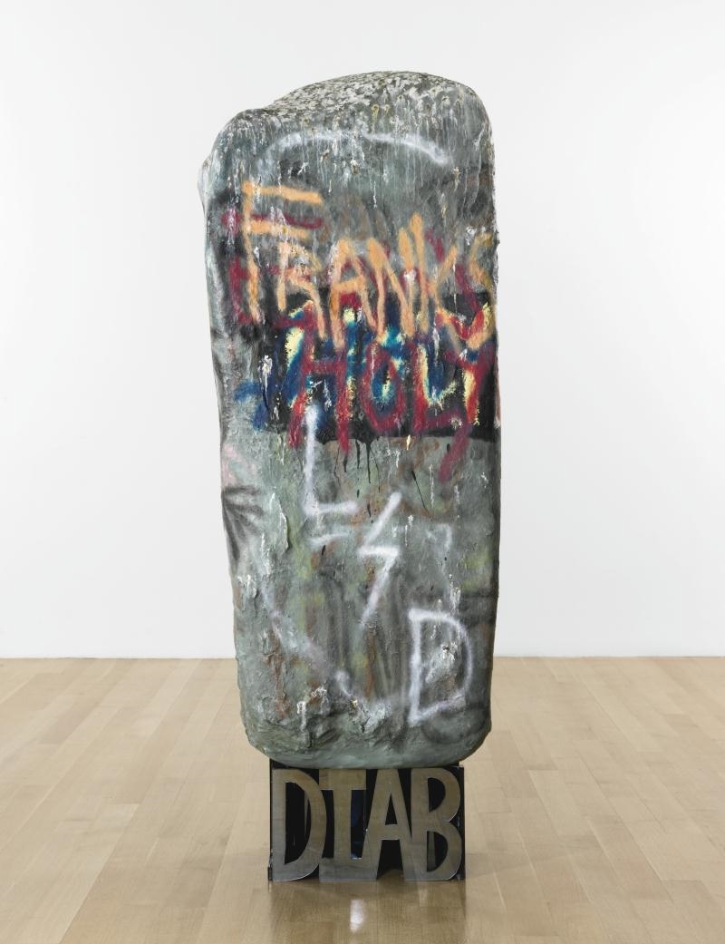 Artwork by Dan Colen, UNTITLED (VETE AL DIABLO), Made of wood, wire, polyurethane, papier-mâché, gesso and oil paint
