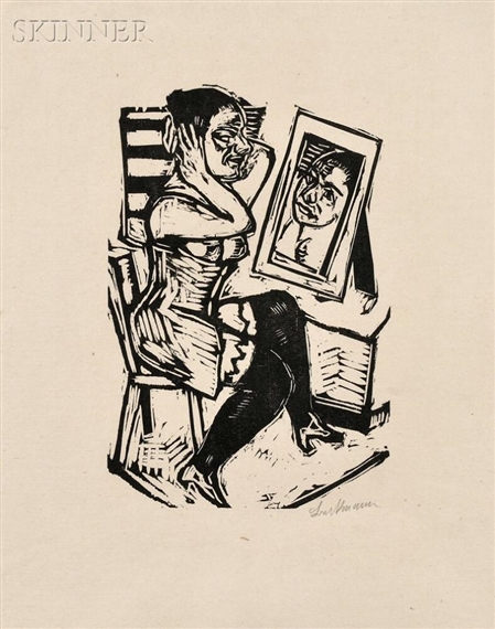Toilette by Max Beckmann, 1923