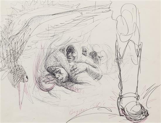 Mother & Child, by John Biggers, ca. 1960