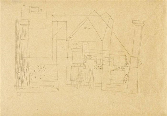 Houses between two columns by Lajos Vajda