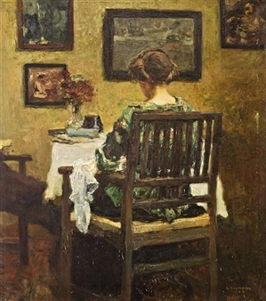 Reading woman - Niemeyer Adalbert