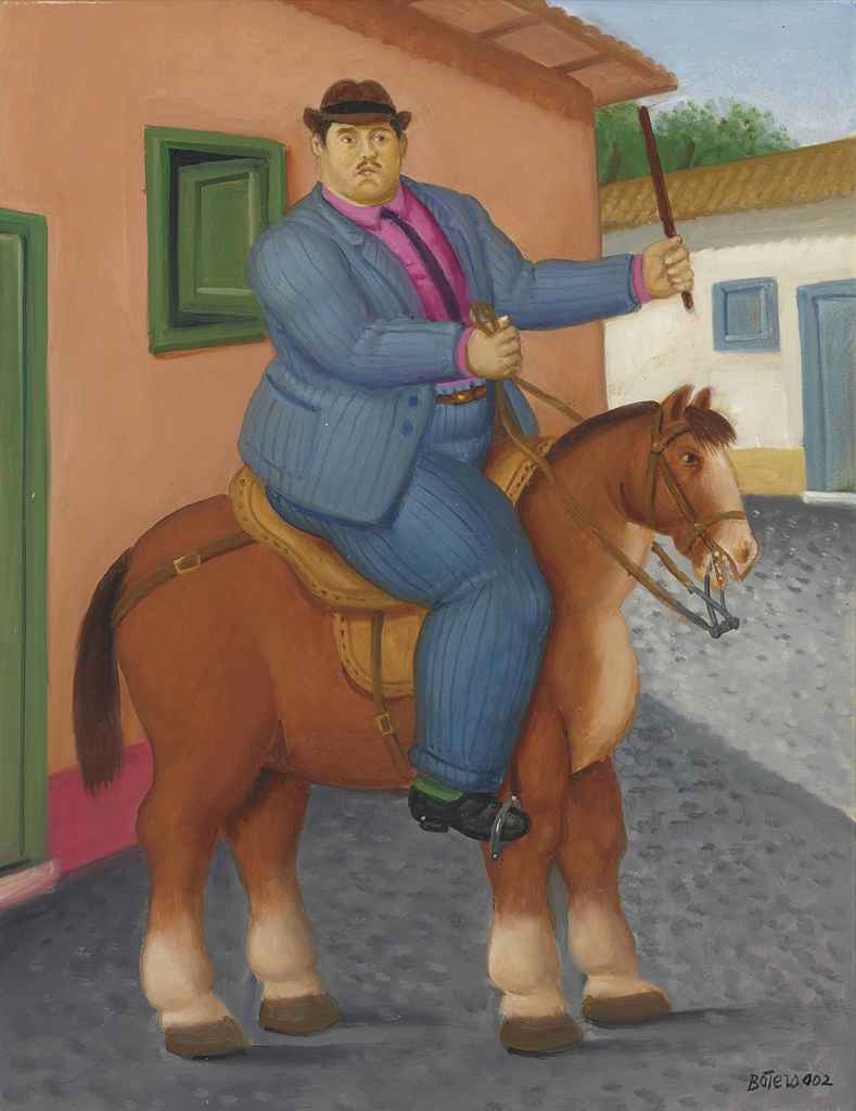 Man on a Horse by Fernando Botero, 2002
