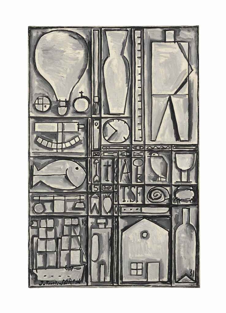 Joaquín Torres García | Composition Nord - Art Constructif (1931 ...