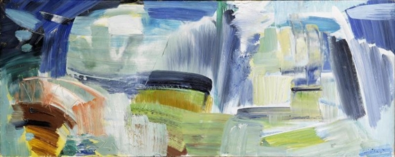 Arched Bridge Over a River by Ivon Hitchens, 1965