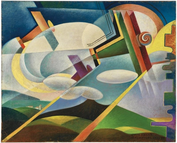 AEREI CAPRONI SUL VULCANO by Giulio d’Anna, 1929