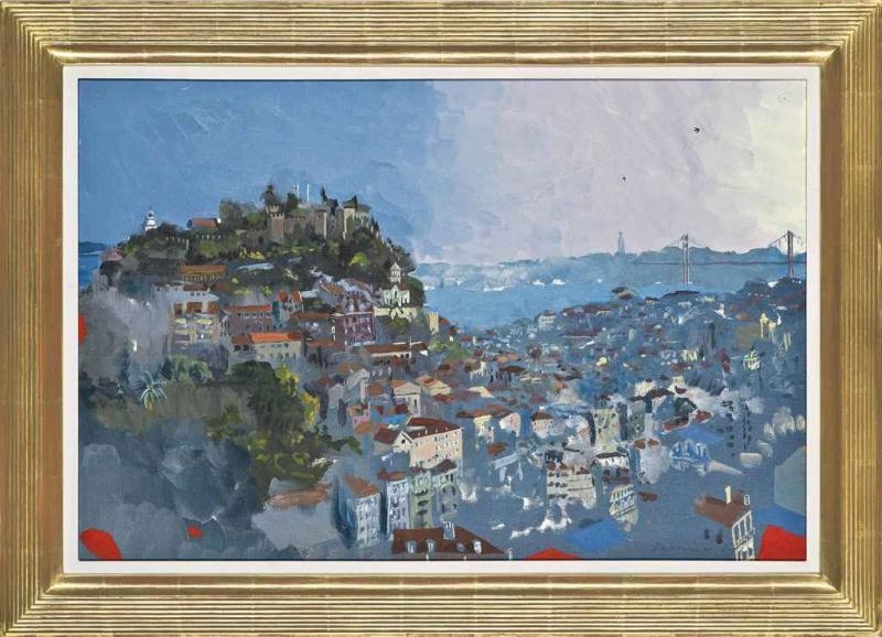 Artwork by Patrick Procktor, LISBON, EVENING, Made of oil on canvas