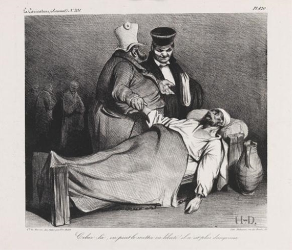 Celui-là, on peut le mettre en liberté! Il n'est plus dangereux by Honoré Daumier, 1834