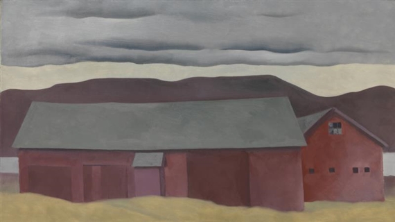 LAKE GEORGE BARN by Georgia O'Keeffe, 1929