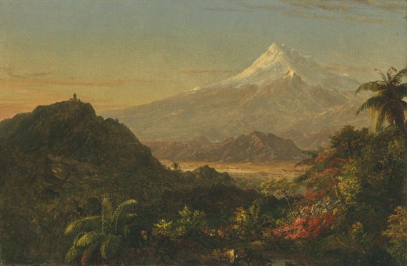 SOUTH AMERICAN LANDSCAPE by Frederic Edwin Church, circa 1856-1857