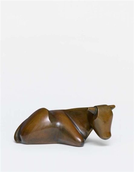 Small Recumbent Cow Kuh II (porcelain cow) by Ewald Mataré, 1936