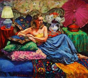 Terry Furchgott’s bright, bold women at Lisa Harris Gallery