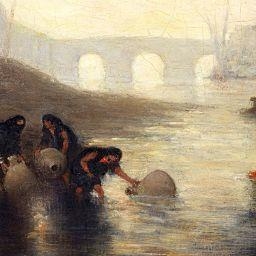 FEMMES PUISANT DE L'EAU by Narcisse Berchère