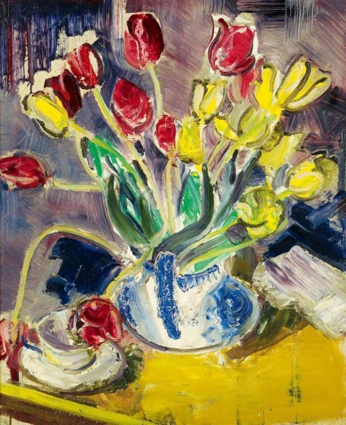 Räderscheidt Anton | Flower Still Life with Coffee Cup (1997) | MutualArt