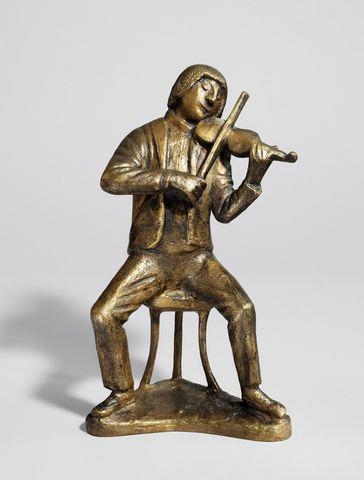 SITZENDER GEIGENSPIELER by Gerhard Marcks, 1973