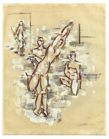 Artwork by Willi Baumeister, SPRINGER-GRUPPE, Made of Gouache on paper