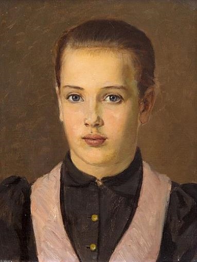 PORTRAIT OF A GIRL by Arvid Liljelund