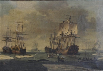 Arctic Whaling Scene - Jochum de Vries
