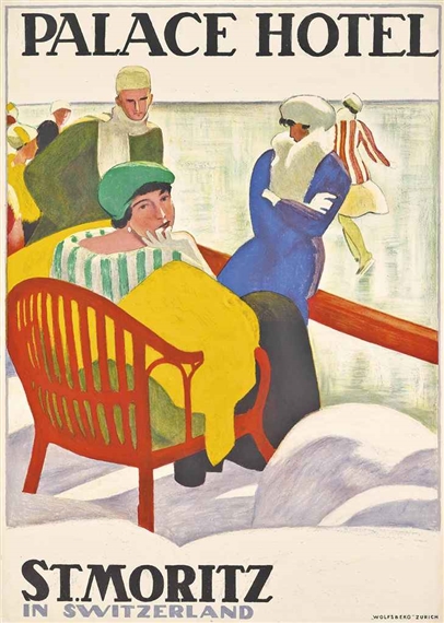 PALACE HOTEL, ST. MORITZ by Emil Cardinaux, 1920