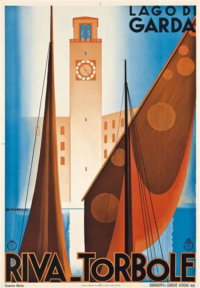 RIVA TORBOLE, LAGO DI GARDA by Giuseppe Riccobaldi, 1936