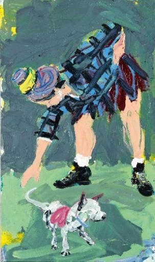 Untitled (Kleine Dame Mit Hündchen) by Cornelius Völker, 1995