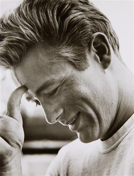 James dean on the set of rebel without a cause by Sid Avery, 1955