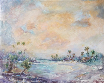 TROPICAL RIVER LANDSCAPE - Hartley Price