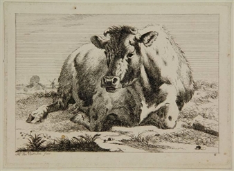 Four etchings from the series of 6 Prenten naar tekeningen van diverse meesters - Jacob Elias van Varelen