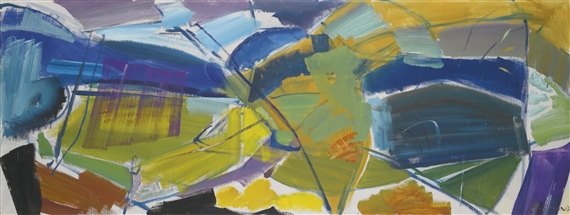 LAKE MORNING LIGHT by Ivon Hitchens, 1970